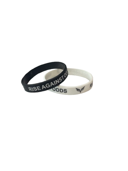 Rise Against Odds 'Origin' Twin Pack Wristbands - White/Black